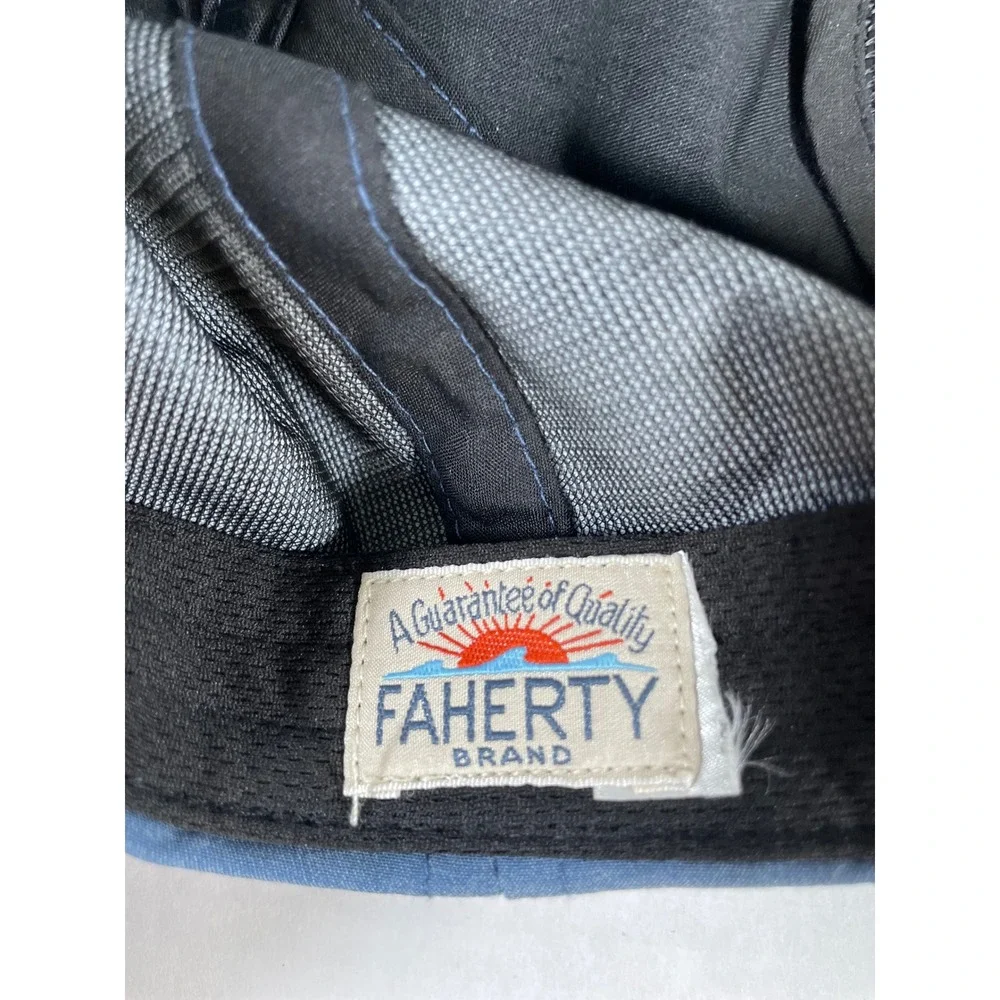 Faherty‎ Mens Baseball Cap Blue Sun Logo Adjustable Cotton Blend Beach Travel